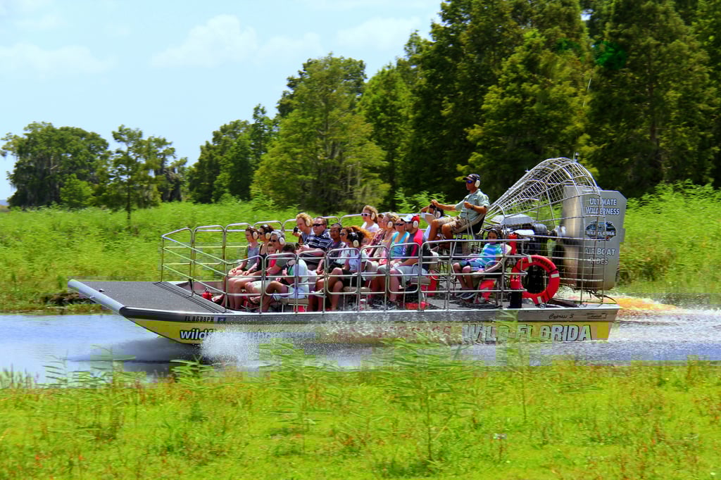 Orlando airboat ride during the day