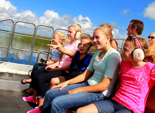 Inside central florida airboat ride at Wild Florida